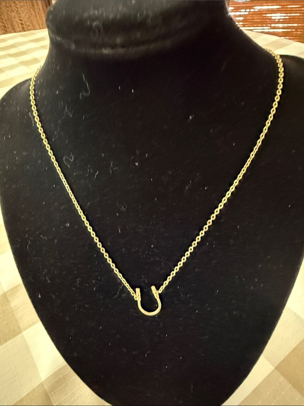Gold Horseshoe Pendant Necklace - Women's Jewelry